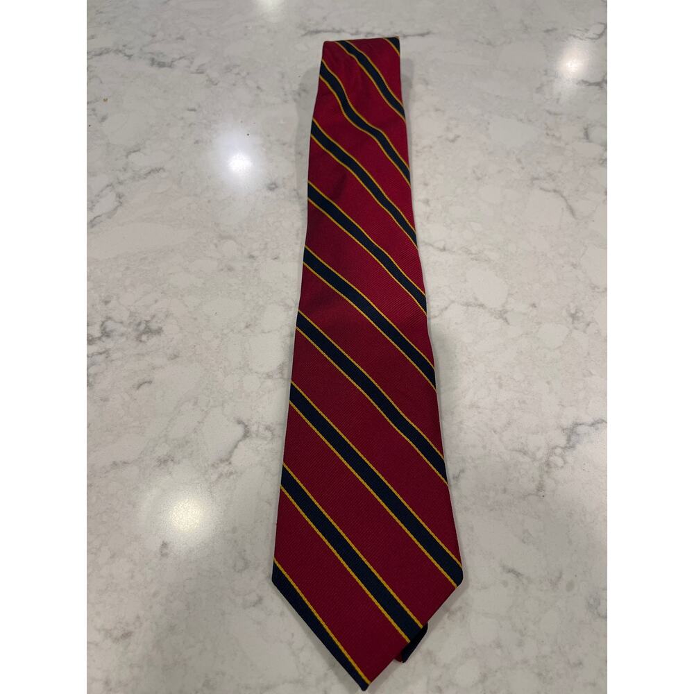 Brooks Brothers Men’s Makers Silk Striped Wide Casual Career Neck Tie‎ Red Blue